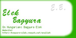 elek bagyura business card